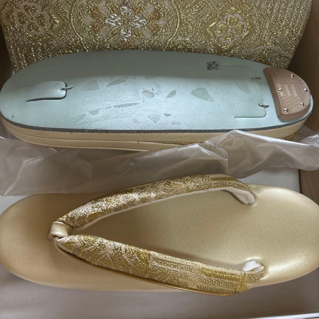 西陣織 草履バッグ セット 正絹 輪奈織 フォーマル 礼装用 帯地　和装用