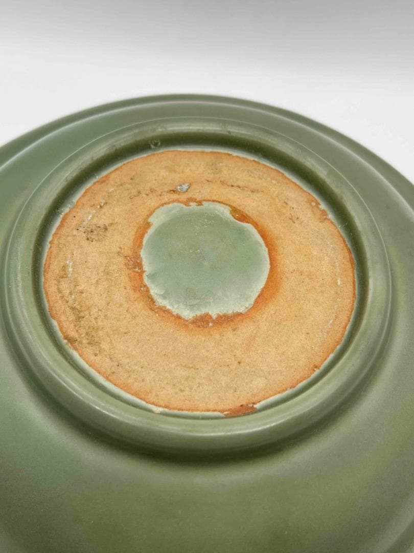 明時代 青磁 龍泉窯刻花大盤 青磁皿 唐物 古賞物 時代物(