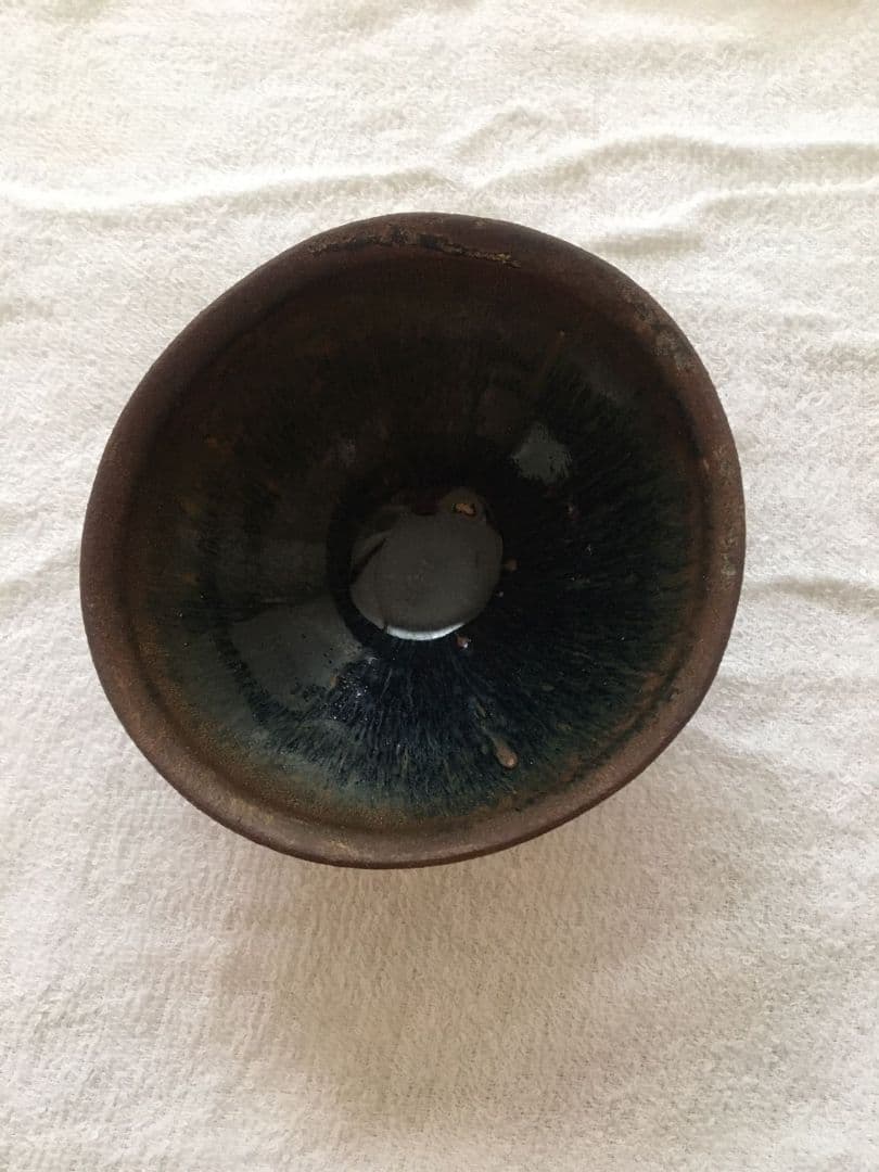 中国 宋時代 油滴天目 茶碗