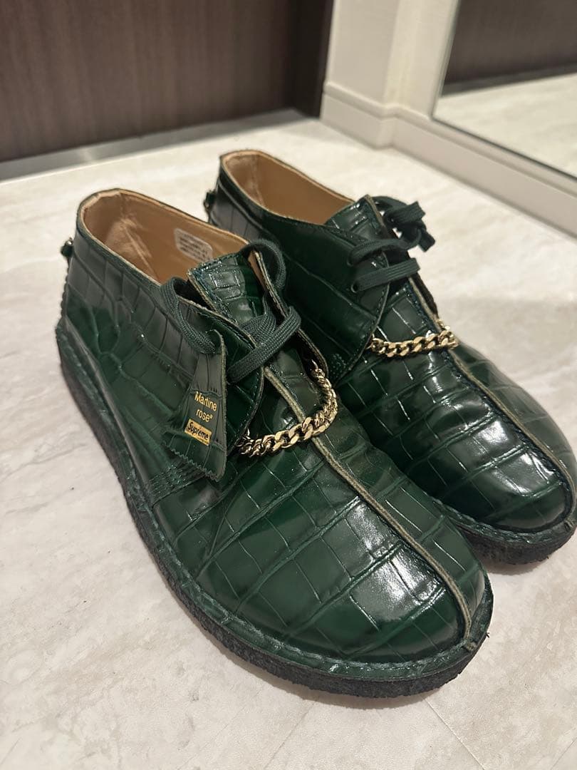 靴 Supreme Martine Rose Clarks green 26.5cm