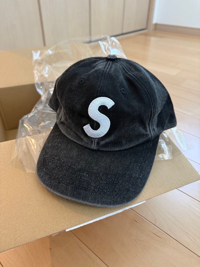 SUPREME ブラック キャップ Sロゴ 入手困難 新作 シュプリーム 6-p