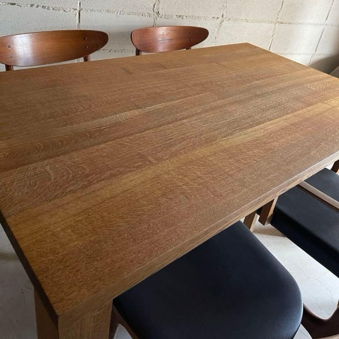 美品　nissin 日進木工　オーク無垢材　ダイニングテーブル　アクタス　北欧