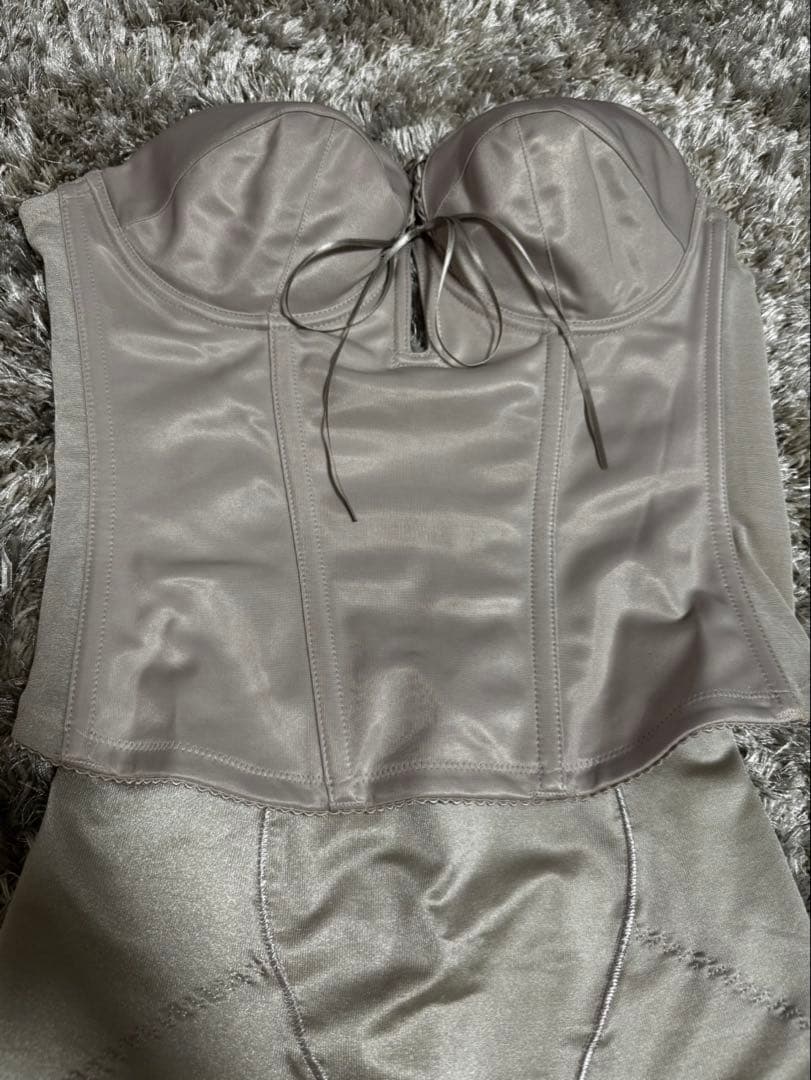 ブライダルブルームブライダルインナー G65モカグレー ビスチェロングガードル