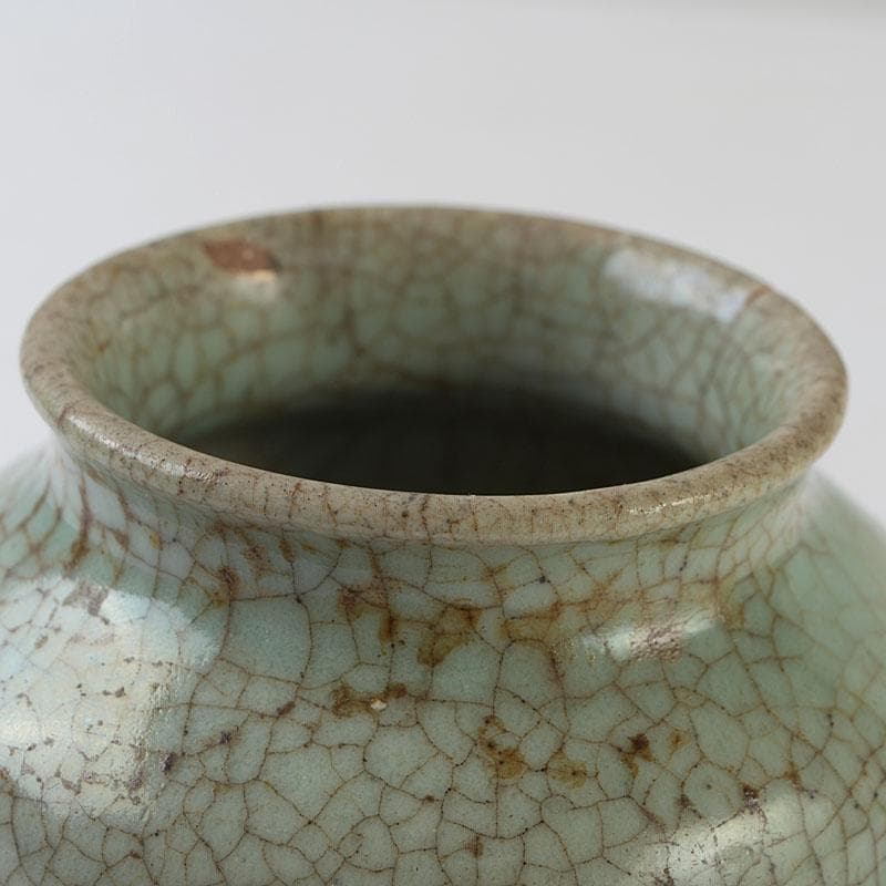 中国 南宋 官窯 金糸鉄線 飾壺 小壺 Z 8608 美術品・アンティーク