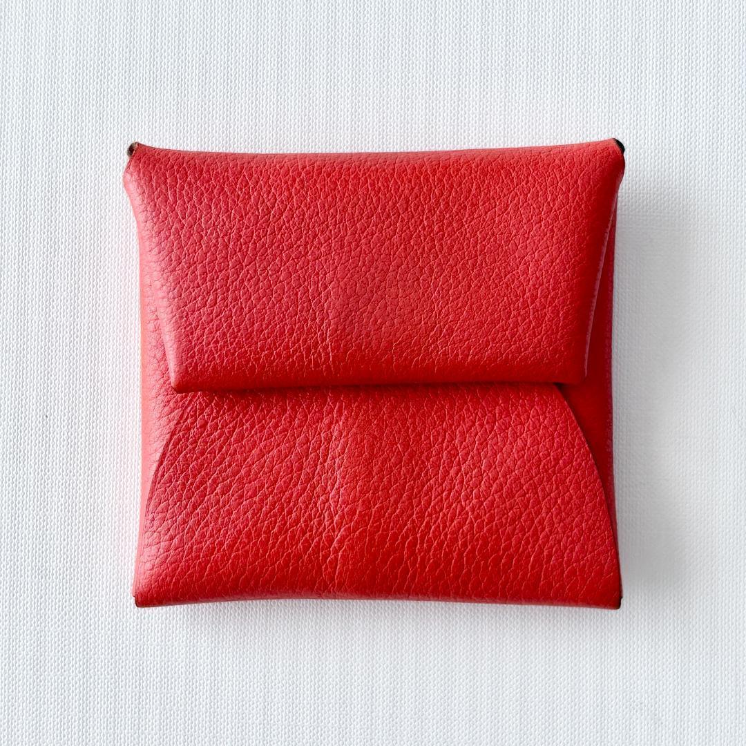 美品 C刻印『エルメス』バスティア オレンジフィールド ケース 小銭入れ