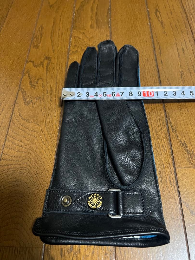 ルイスレザー 本革手袋 ブラック ブルー M 中古】ルイスレザー LEWIS