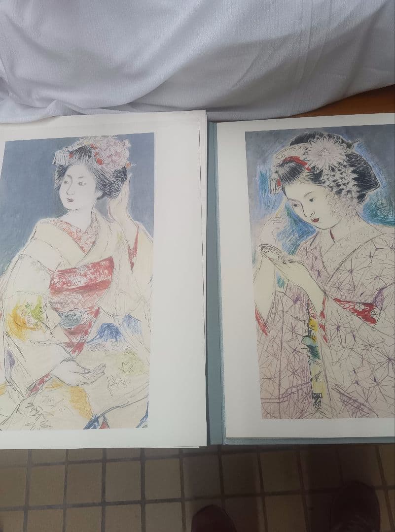 磯田又一郎額絵 京舞妓12ヶ月素描全12葉