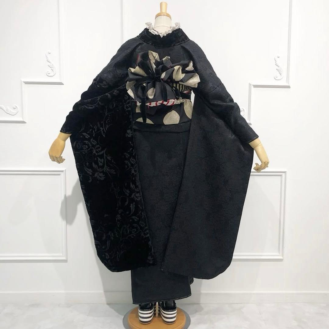 白地扇面元禄梅華柄 絹 身丈約163㎝強裄約67㎝弱未使用超美品並激安 6