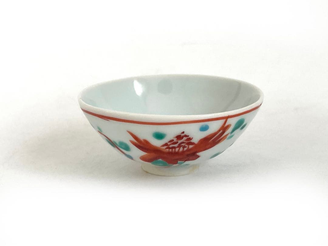 陶芸家 人間国宝 加藤卓男 酒杯 酒器 酒盃 猪口 赤絵 共箱 重要無形