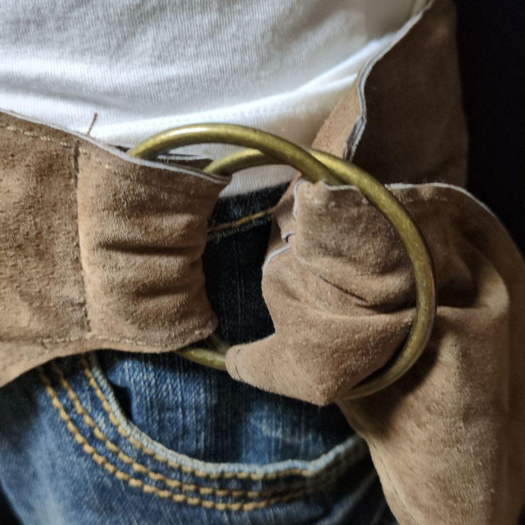 ​goa ゴア リアルファー コンチョ付 ラビットファー　ベルトセット