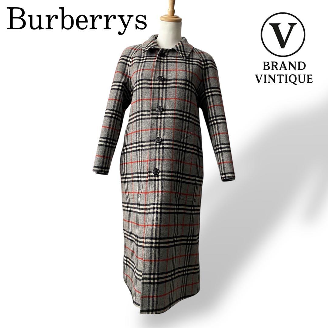 極美品】 バーバリーズ ノバチェック リバーシブル コート ダブル