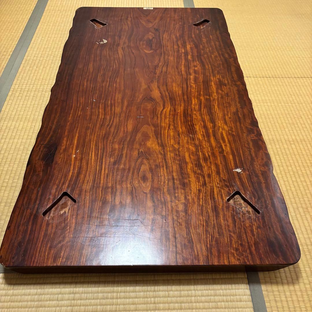 希少 無垢材 一枚板 杢目 高級座卓 ローテーブル 古家具