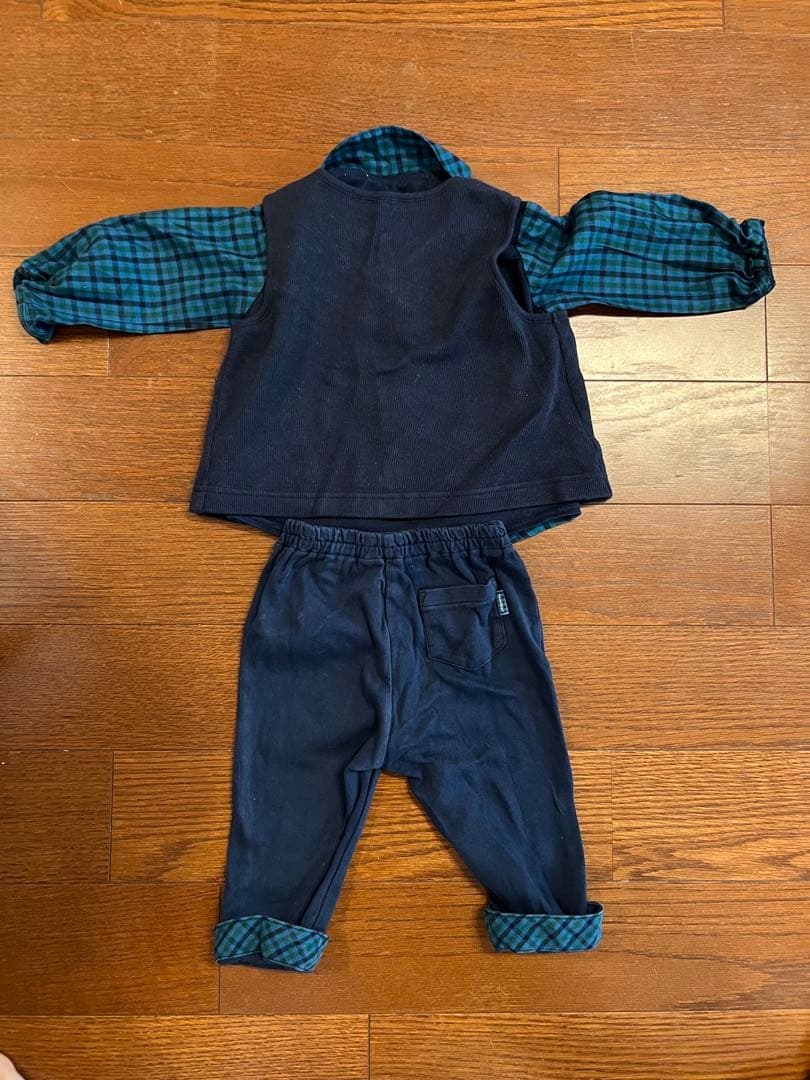 familiar フォーマルセットアップ 80cm ネイビー　男の子