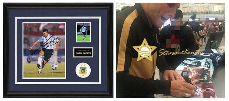 直筆サイン入り写真 ハビエル・サネッティ サッカーアルゼンチン SA鑑定済 直筆サイン入り写真 ハビエル・サネッティ サッカーアルゼンチン SA