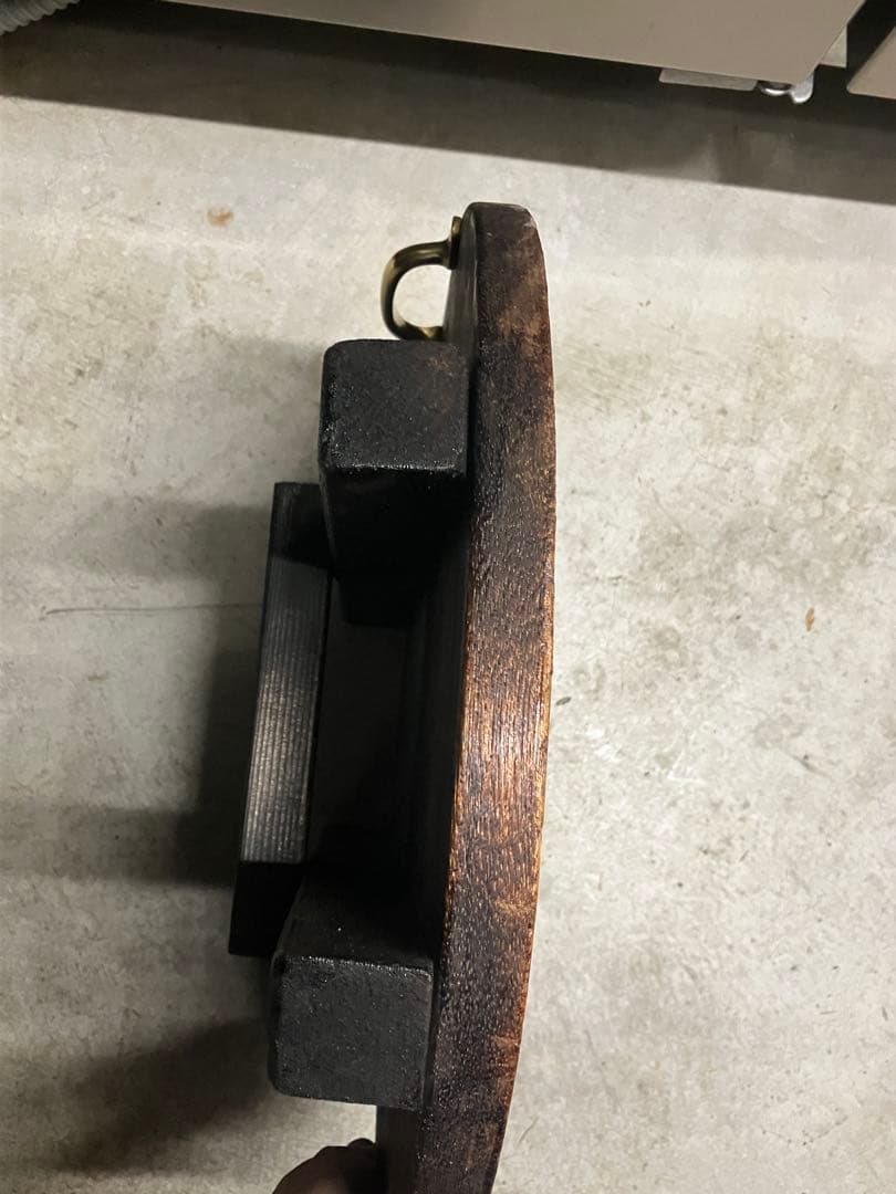 木製看板 飲食店 （本日完売） レトロ風 鍋蓋アレンジ 手彫り