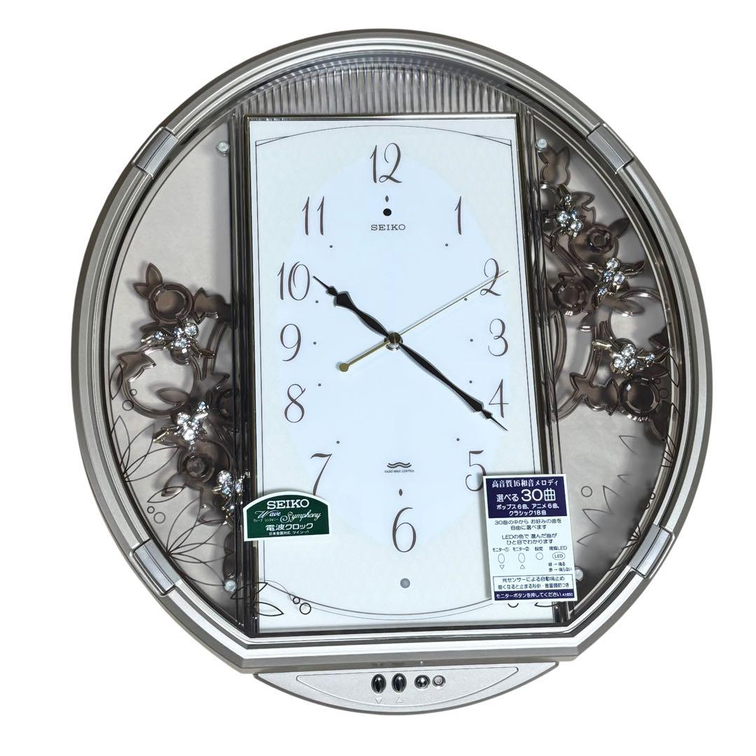 ほぼ未使用 SEIKO セイコー AM241G 掛時計 電波時計 30曲