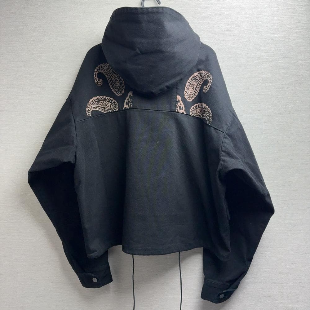 424 CLOSINGS ペイズリー柄 フーディ フード ジャケット 短丈 XL