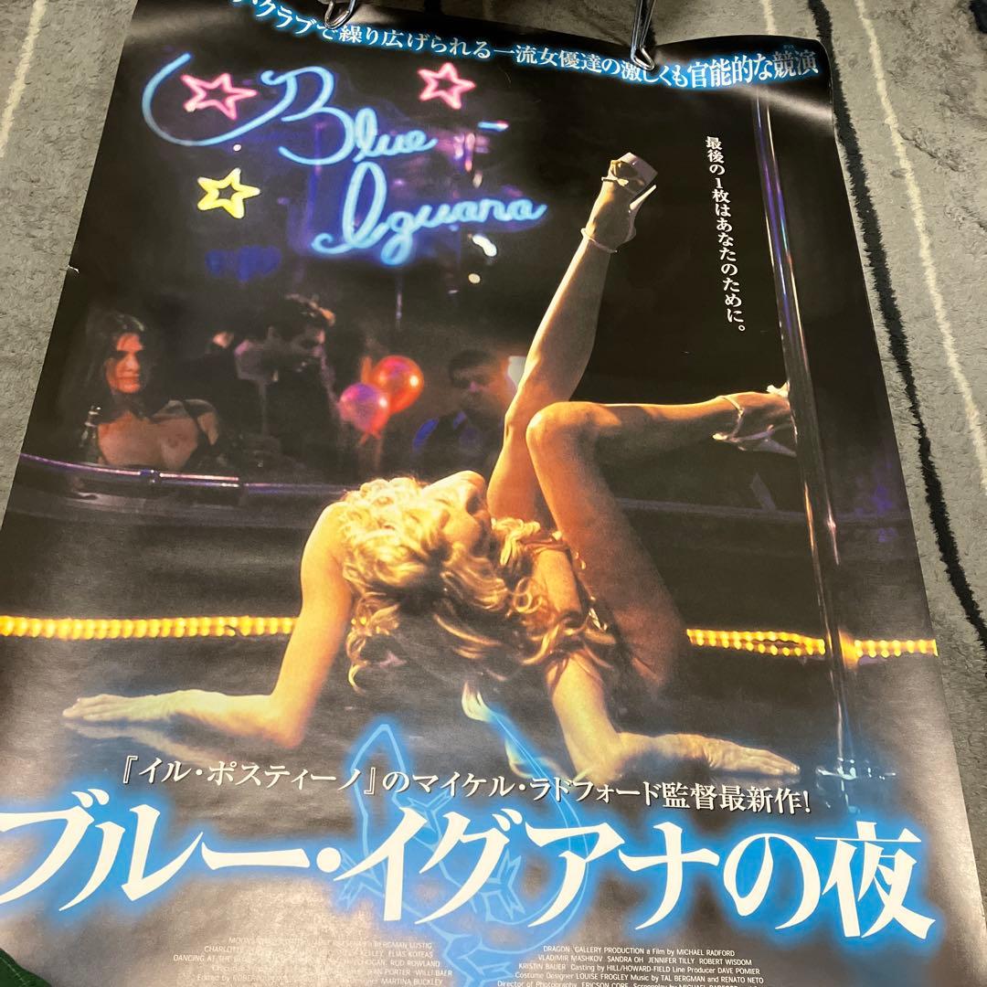 ダリル　ハンナ　ポスター　B2 ブルーイグアナの夜　非売品　洋画 ダリル ハンナ ポスター B2 ブルーイグアナの夜 非売品 洋画 ブルー
