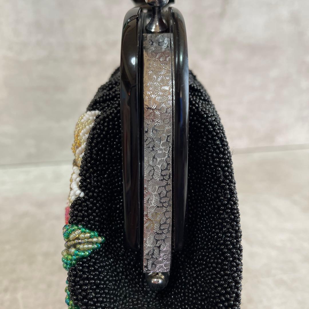 ⭐️一点物⭐️ 総ビーズバッグ 和装 手刺繍 総柄 花柄 和装 がま口