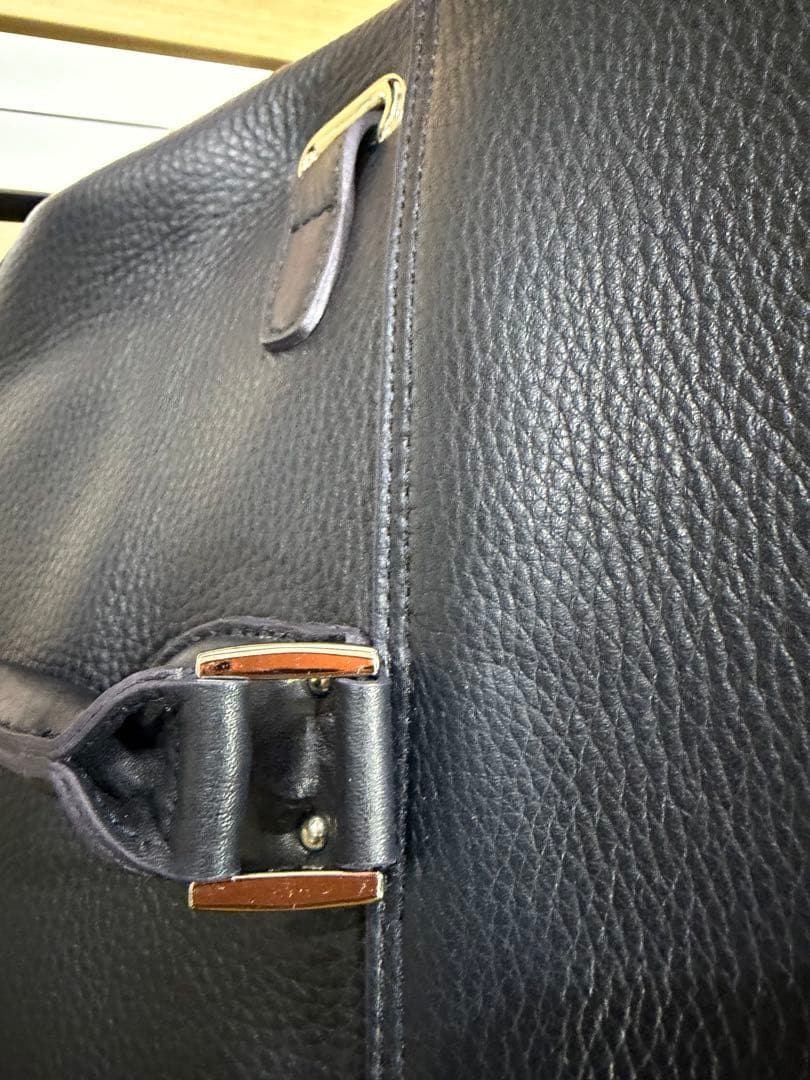 【未使用】Pelle Morbida 　被せフラップボストンバッグ　Lサイズ