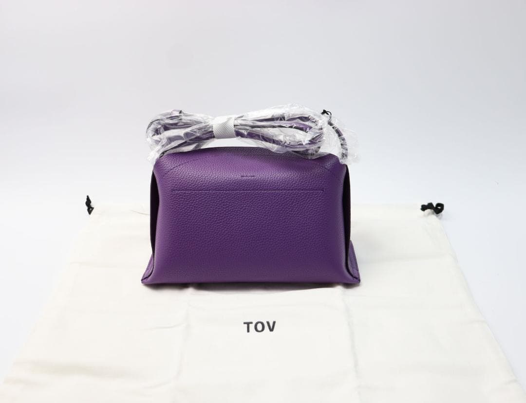 新品タグ付き TOV トーヴ CROSS SHLD ショルダーバッグ 本革製 紫
