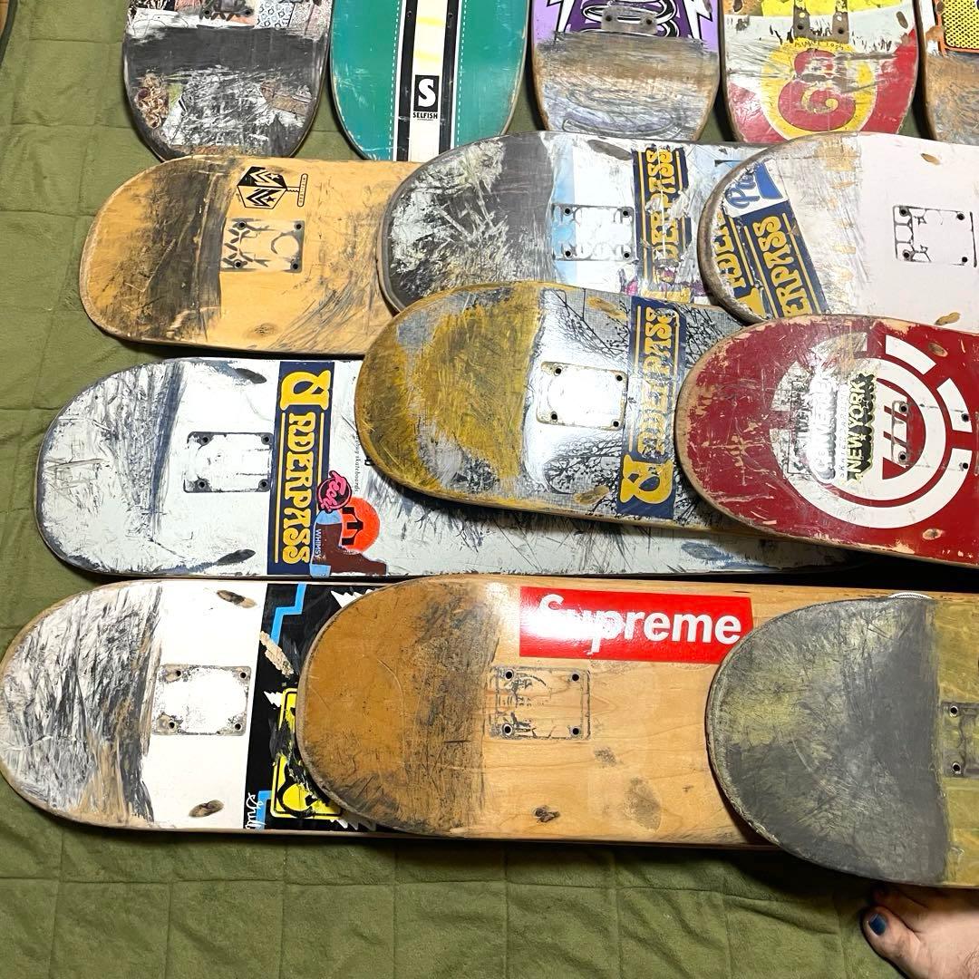 廃デッキ　スケボーデッキ　DIY まとめ売り　スケートボードデッキ　20枚
