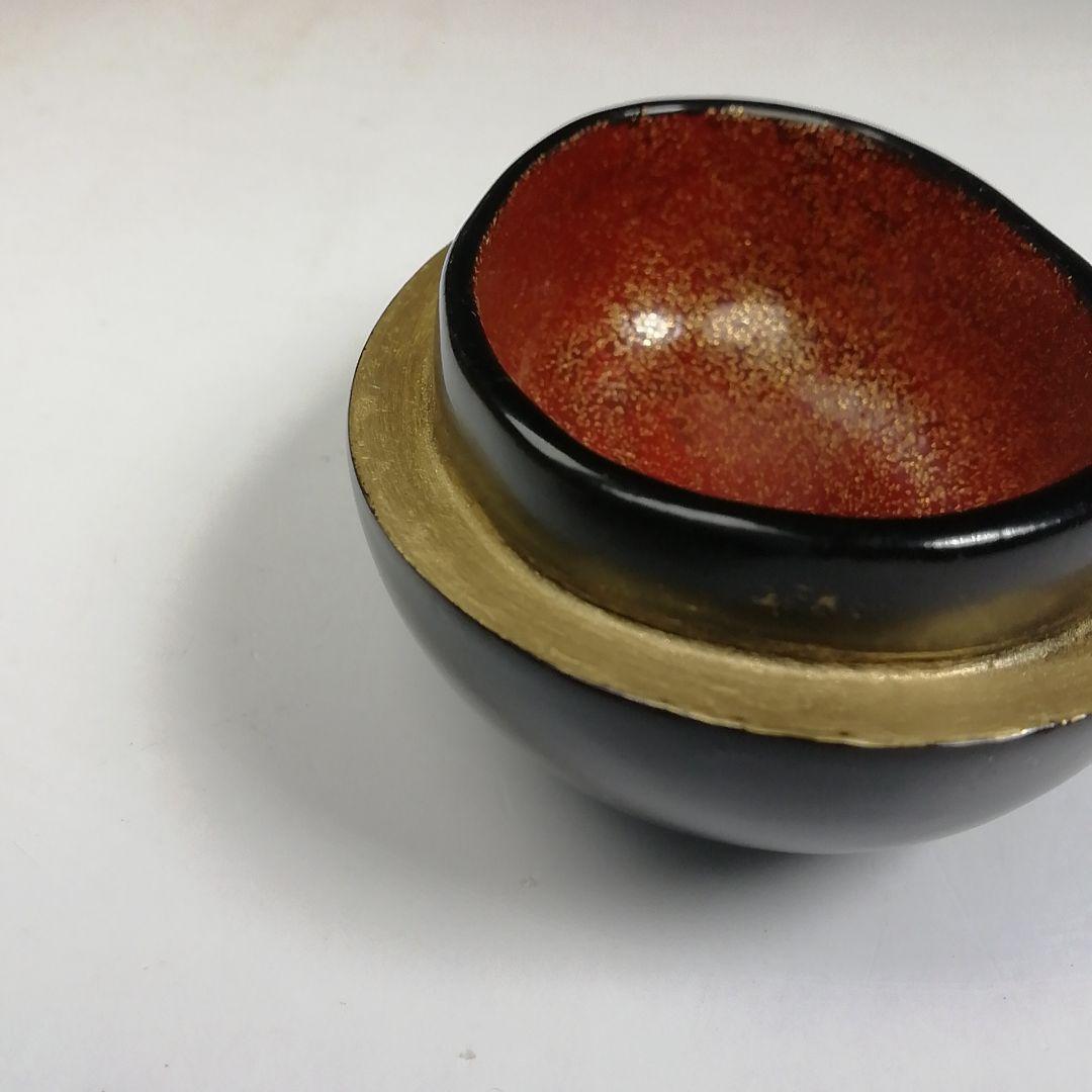 W15 香合 『茄子 香合』『塗師 楽堂 作』 共箱 茶道具