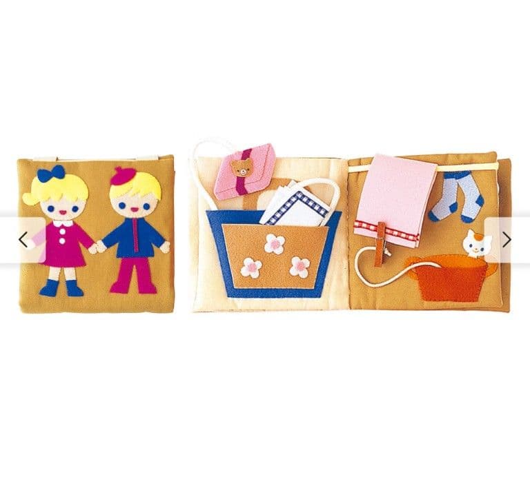 フェリシモ　ママおしえて　レトロでかわいい　仕かけ布絵本の会　４セット