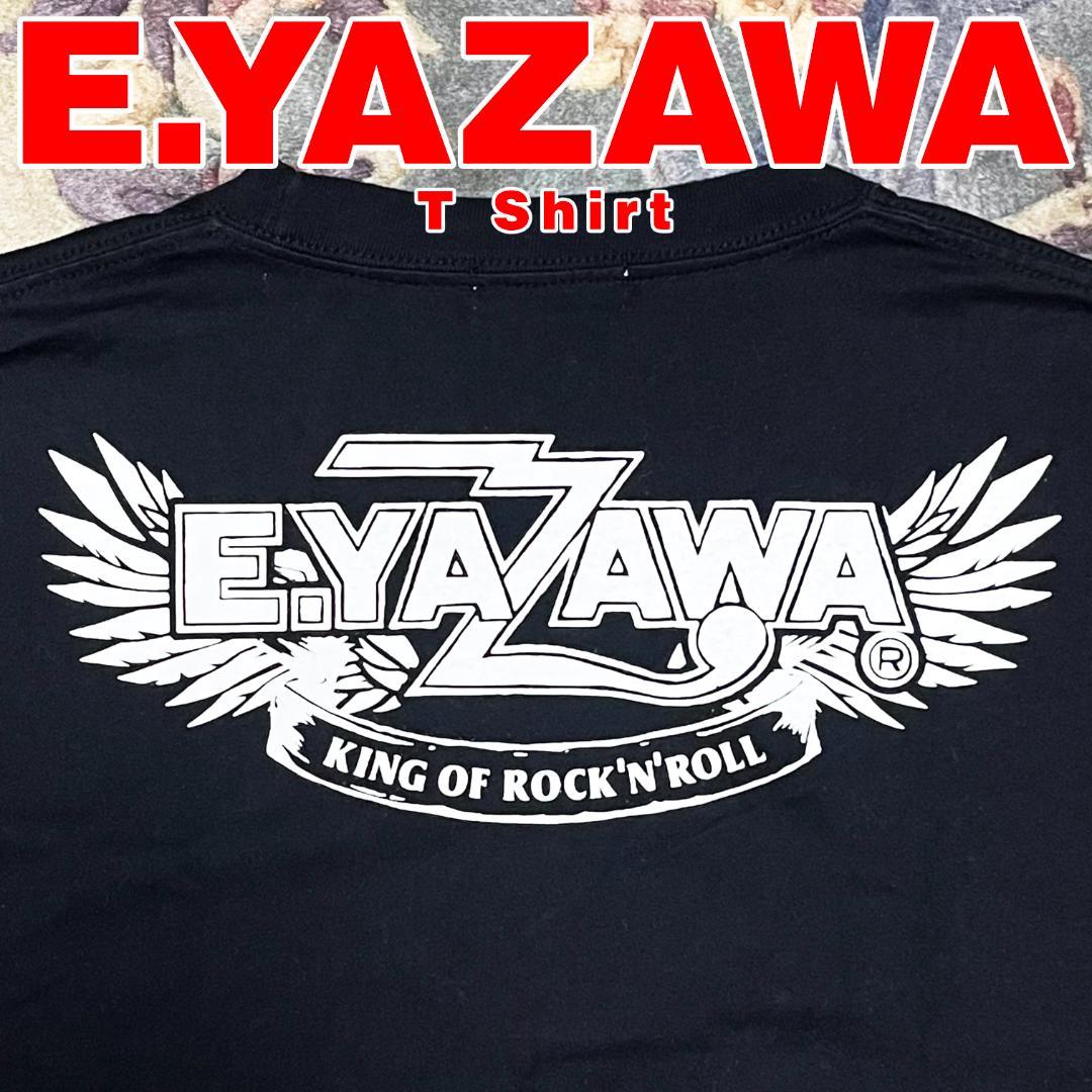 矢沢永吉】Tシャツ《古着》E.YAZAWAロゴ & 翼 旧Mサイズ - メルカリ