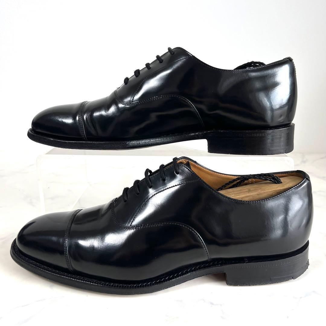 美品 チャーチ UK6 25.0 コンサル ストレートチップ 173 ラスト 黒