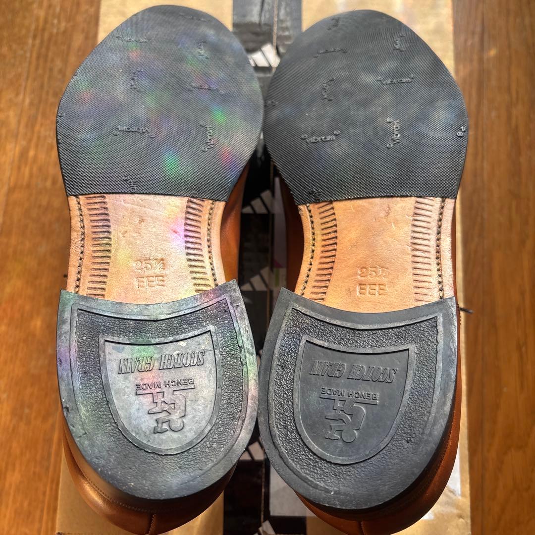 Scotch Grain ブラウン ドレスシューズ25.5 EEE日本製