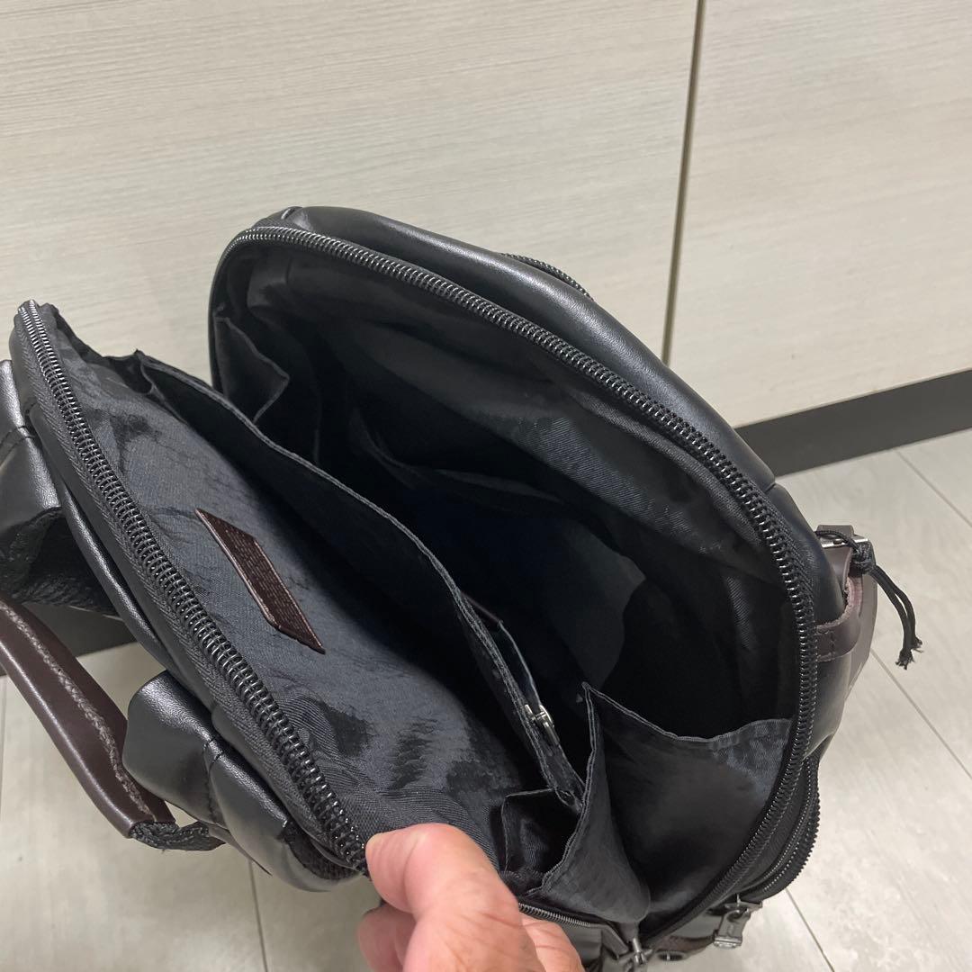 新品　TUMI VAVA ビジネスバッグ 黒/茶 レザー　BRAVO