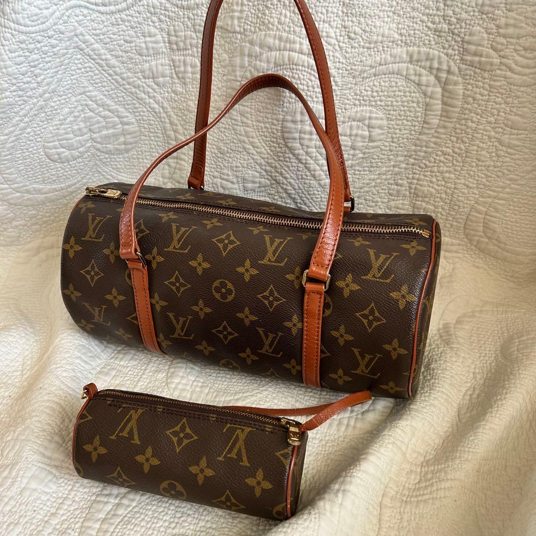 ルイヴィトン モノグラム 旧型 パピヨン30 ハンドバッグ ミニポーチ付き