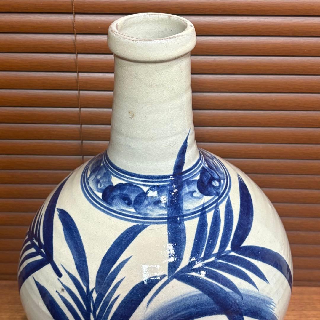 特大　染付徳利　民芸