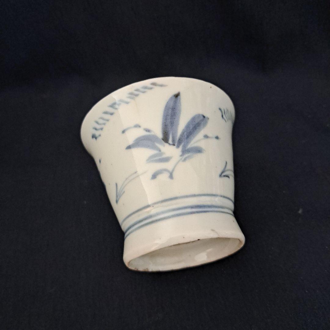 400年前のロマン！ 初期伊万里 蕎麦ちょこ」 染付猪口(直径8cm) 骨董ア