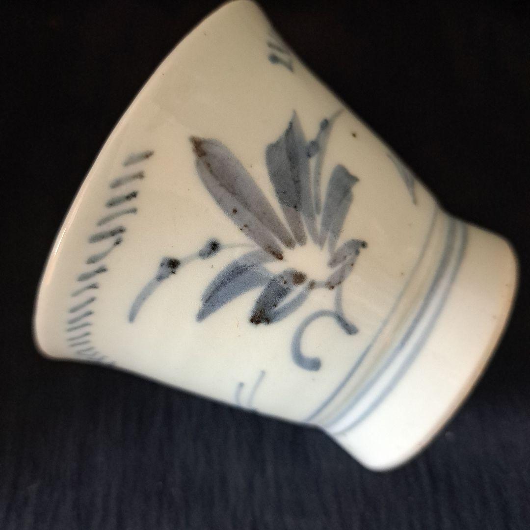 400年前のロマン！ 初期伊万里 蕎麦ちょこ」 染付猪口(直径8cm) 骨董ア