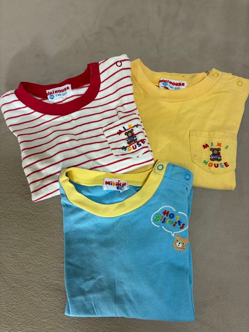 ミキハウス Tシャツ 90サイズ 3枚セット - メルカリ