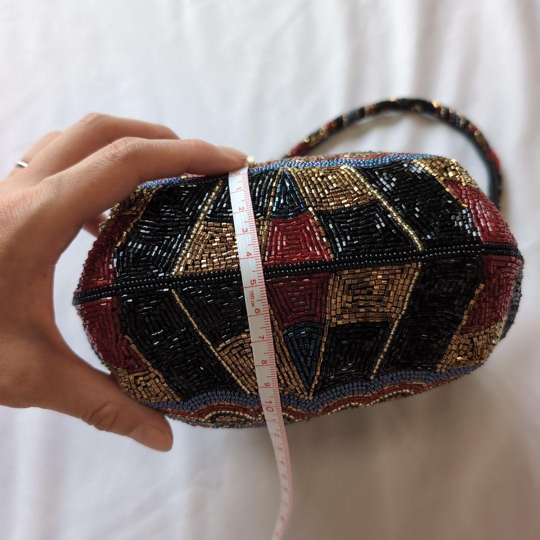 LUMY フォーマルバッグ 総ビーズバッグ モルティ ハンドバッグ