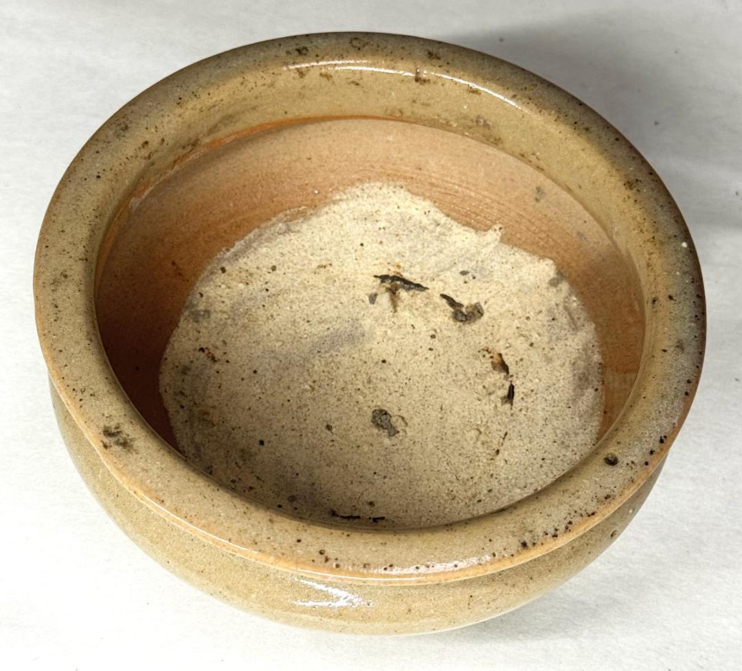 唐物 明時代『 米色青磁香炉 龍泉窯 』 竜泉窯時代物 無傷 箱付WWTT018