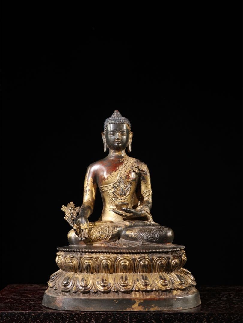 古美術品 仏像　銅像　薬王菩薩仏像　時代物 置物大型　2790g 古美術品 仏像 銅像 薬王菩薩仏像 時代物 置物大型 2790g 古美術品