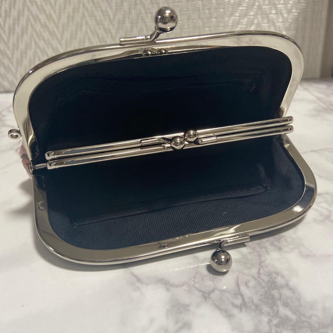 ハンドメイドパイソンの本革親子がま口財布(両面各2段カードポケット付