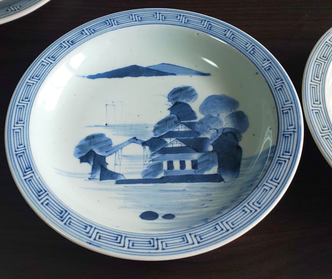 古伊万里 青白磁山水図 平皿5枚セット - メルカリ