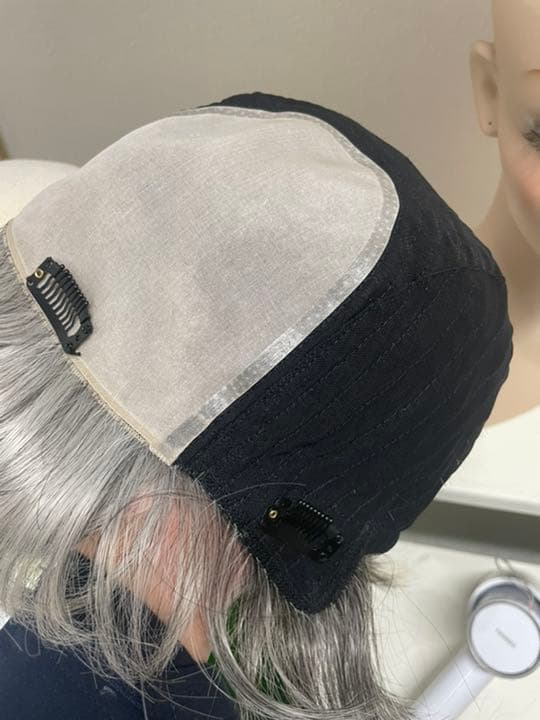 超高品質　白髪30〜90% オーダーメイド使用　白髪　ウィッグ　全体ウィッグ