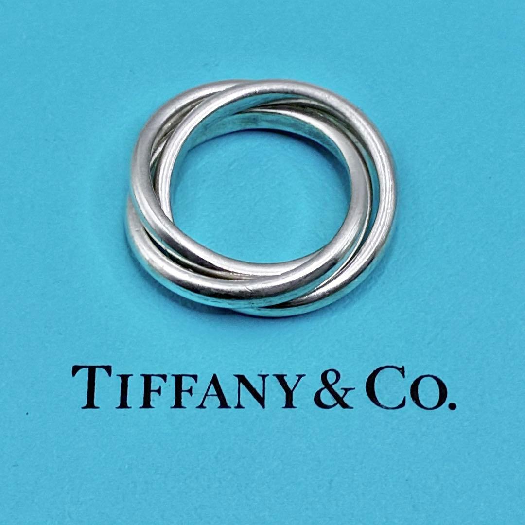 【美品】ティファニー 11号 トリニティリング 3連 シルバー925 指輪