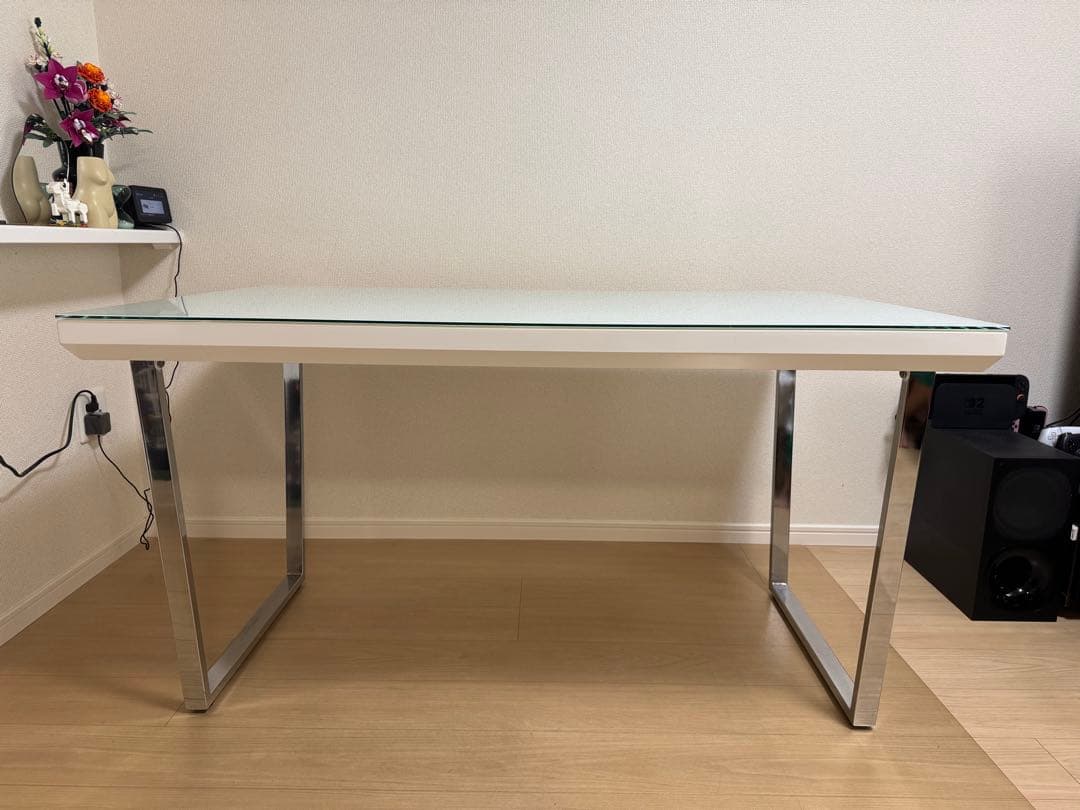 FLYMe Room【ガラスダイニングテーブル】4人掛け　135×80