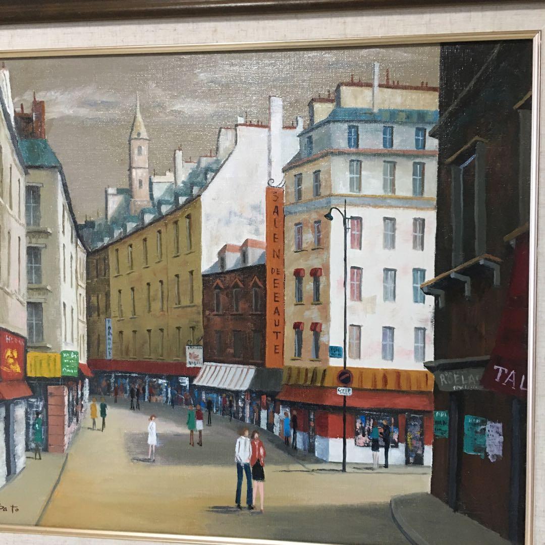 油絵手書き作家物パリの街