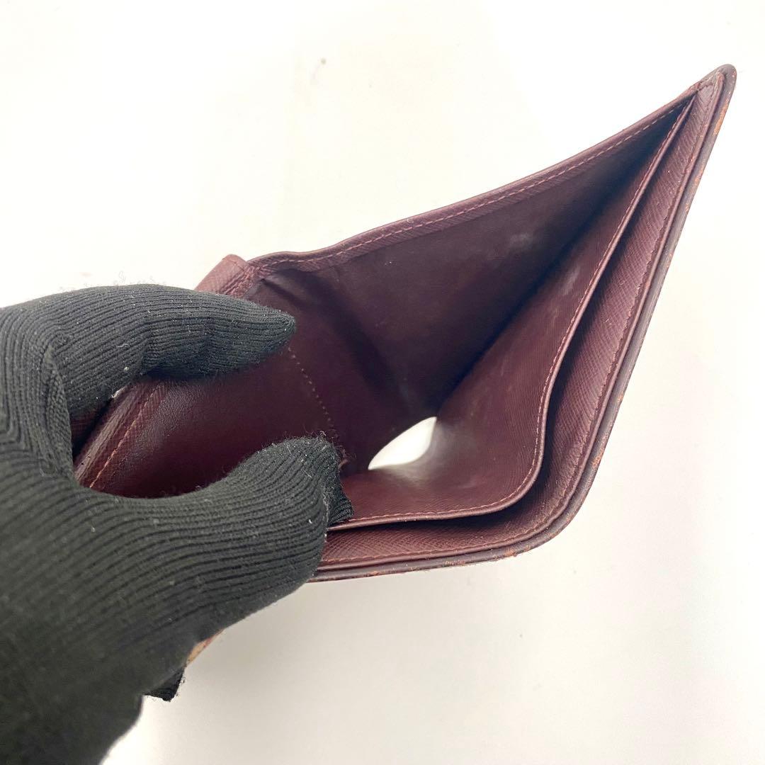 ルイヴィトン モノグラムミニ ポルトビエ カルトクレディ 三つ折り財布 チェリー