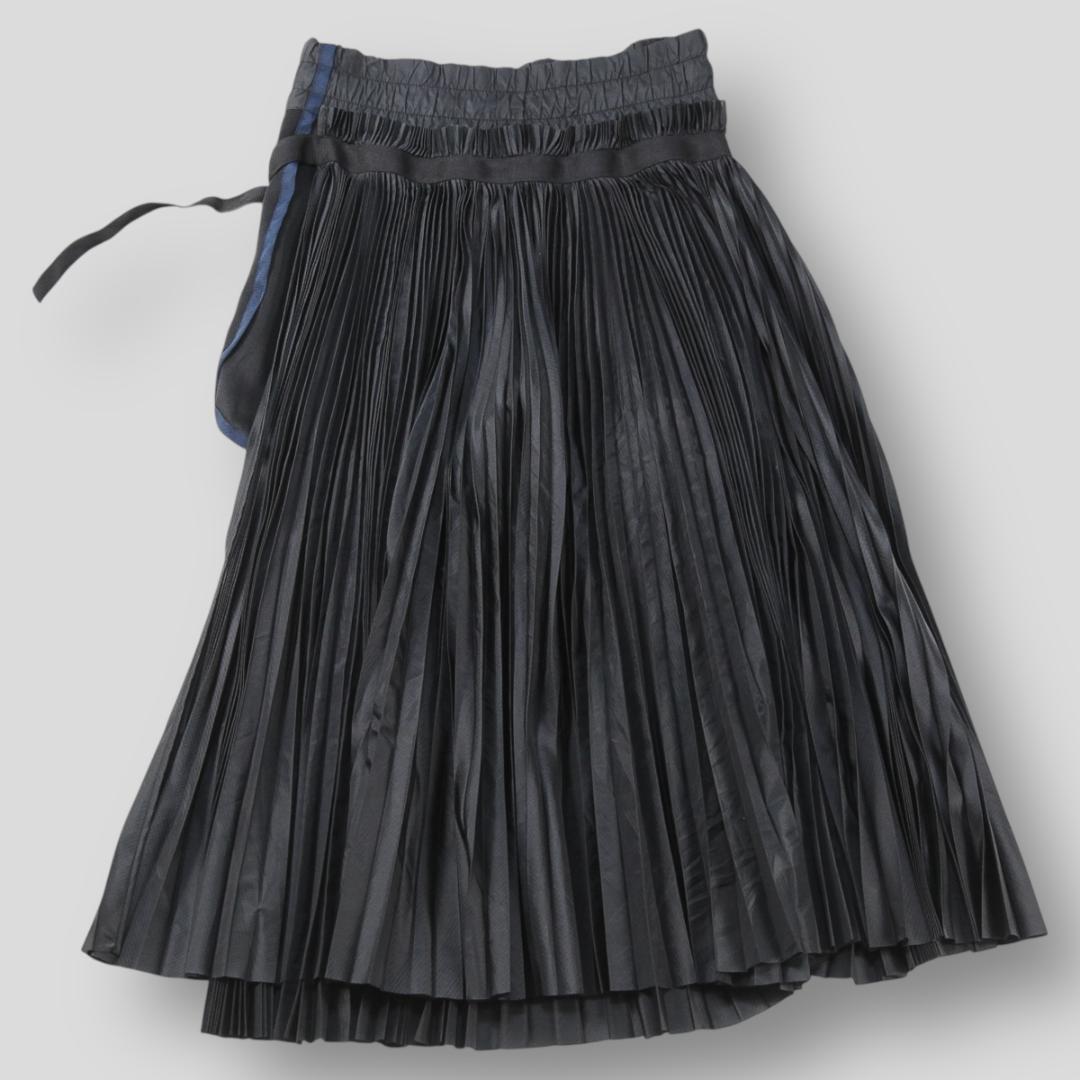 美品 NikeLab x sacai プリーツ ラップ スコート XS ブラック