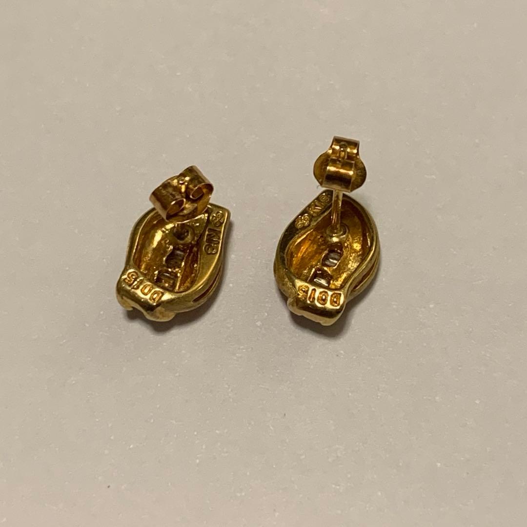 18金 K18（750） ダイヤモンド 0.15ct ピアス＆キャッチ