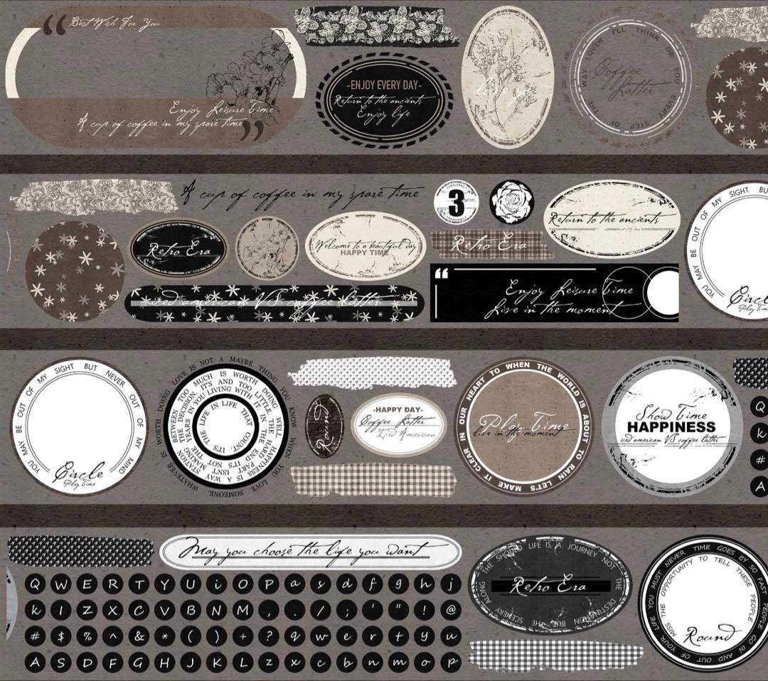 霖蓝汐原创手账《浮光之圈》海外マスキングテープ　マステ 【2235】